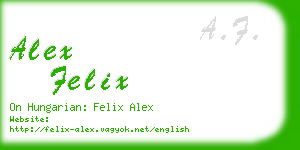 alex felix business card